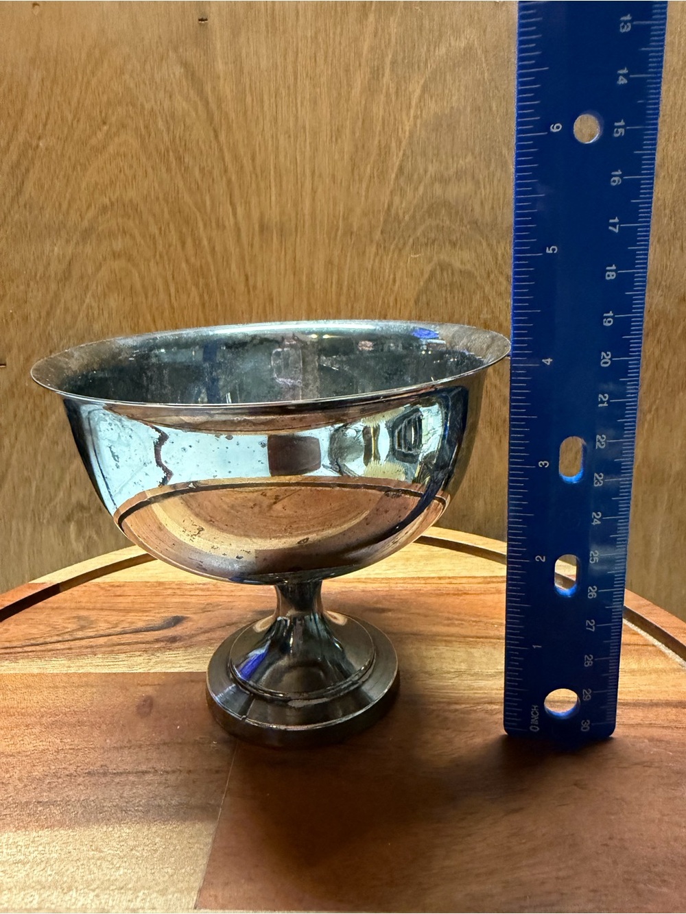 Vintage Wm. A. Rogers Silverplate Pedestal Bowl 5" Paul Revere Style Candy Dish
